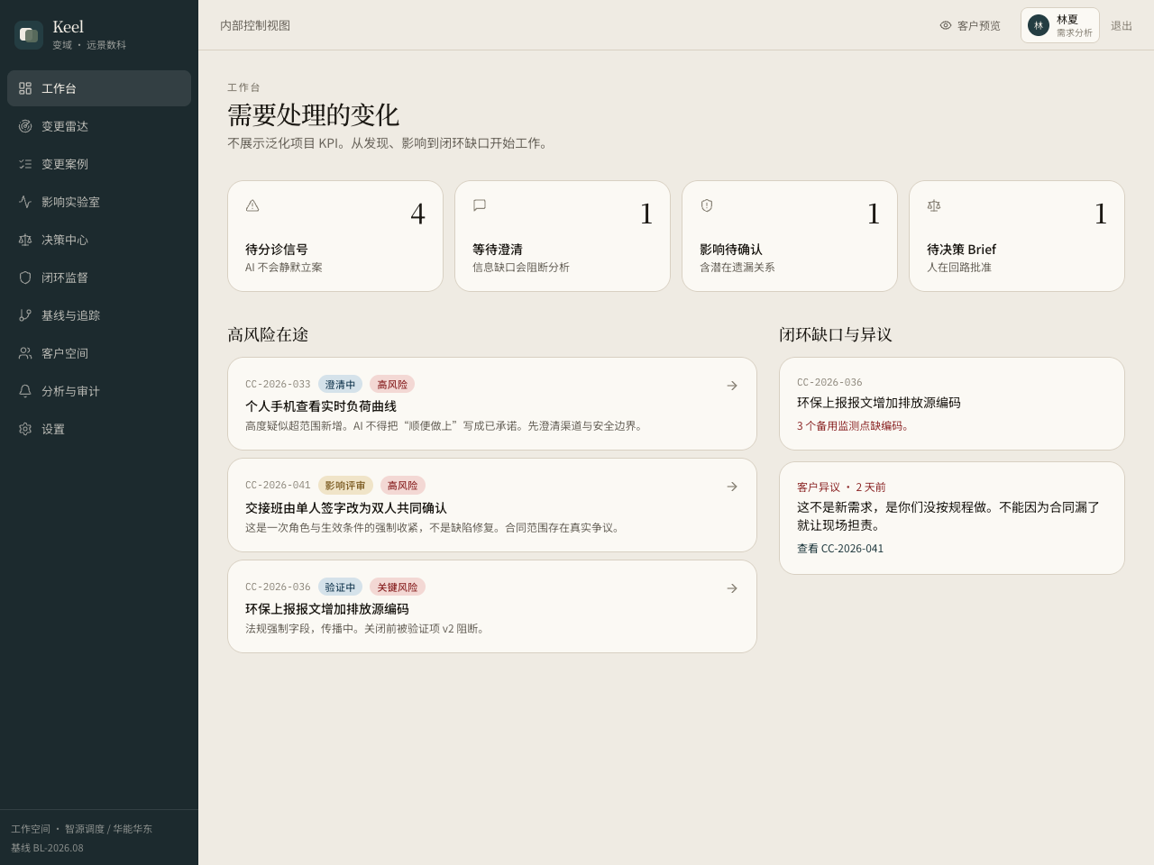 工作台首页